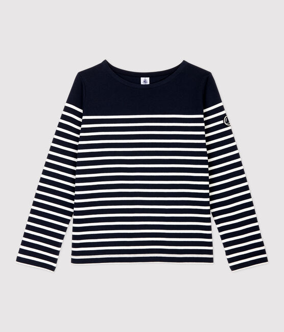 Marinière iconique en coton Femme bleu SMOKING/blanc MARSHMALLOW
